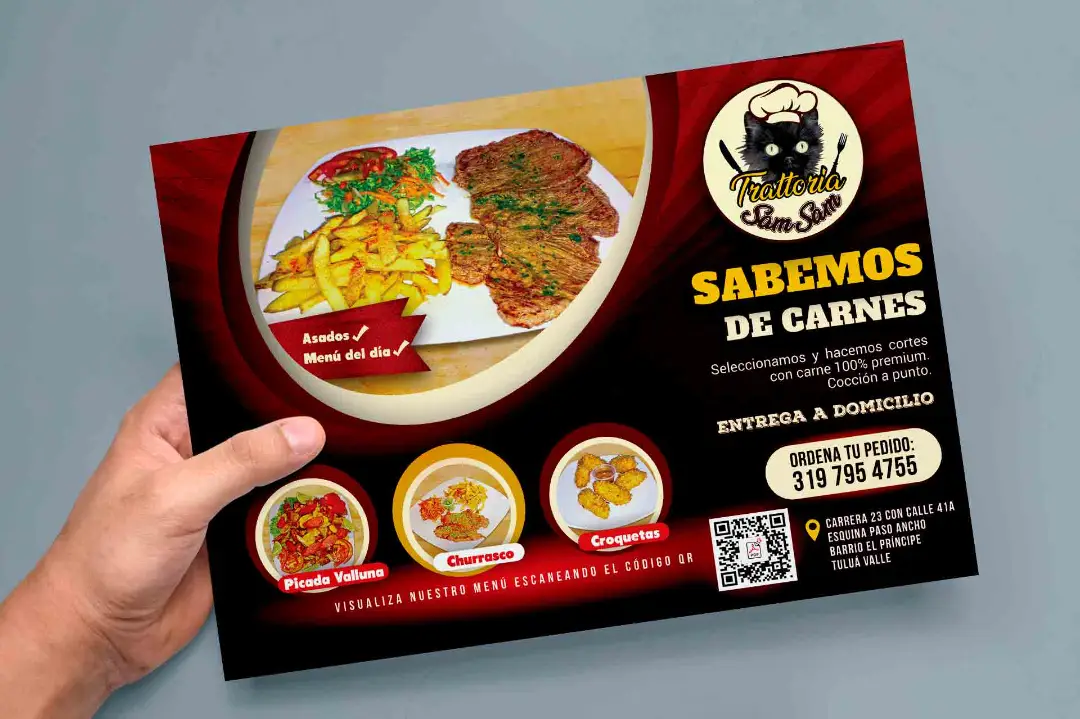Flyer del restaurante SamSam